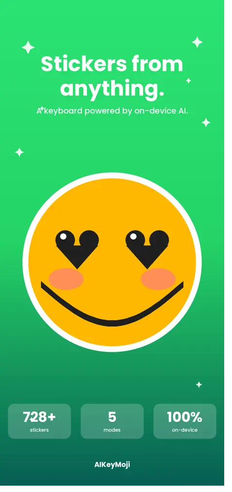 AIKeyMoji: AI Sticker Keyboard — Stickers from anything
